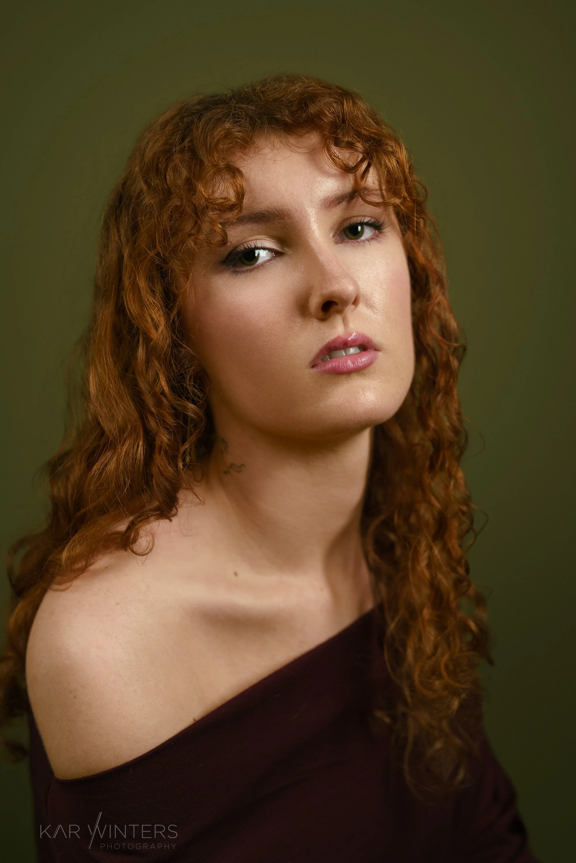 Cinematic actor headshot with dramatic side lighting