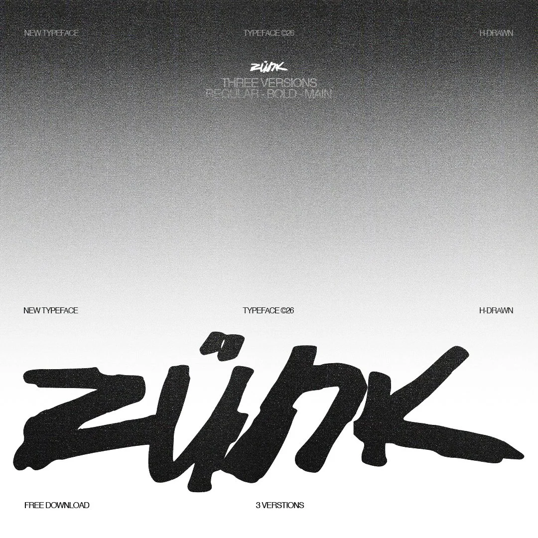 zünk - Free Y2k Hand-Drawn Typeface