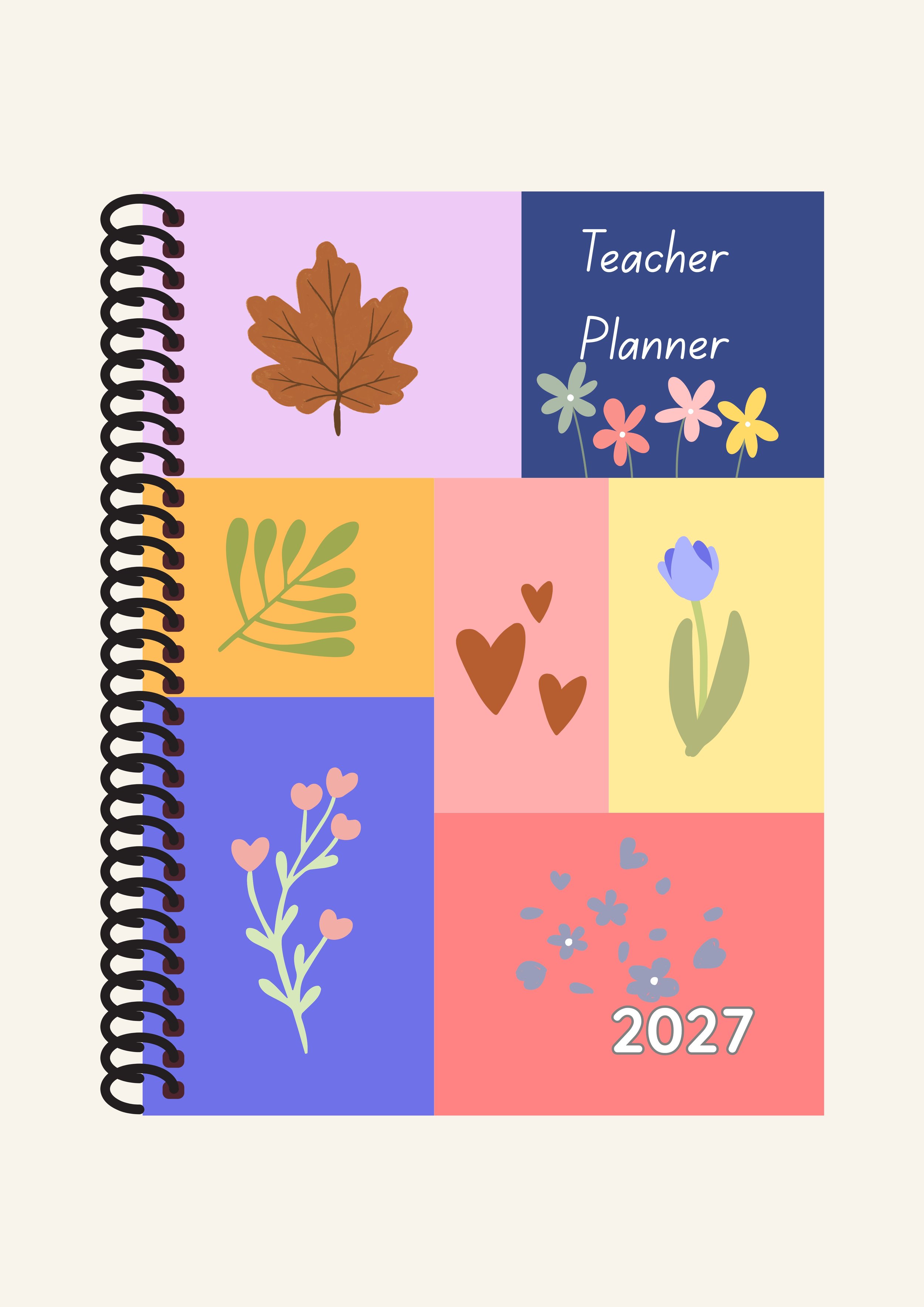 2027 Teacher Planner: Floating Garden