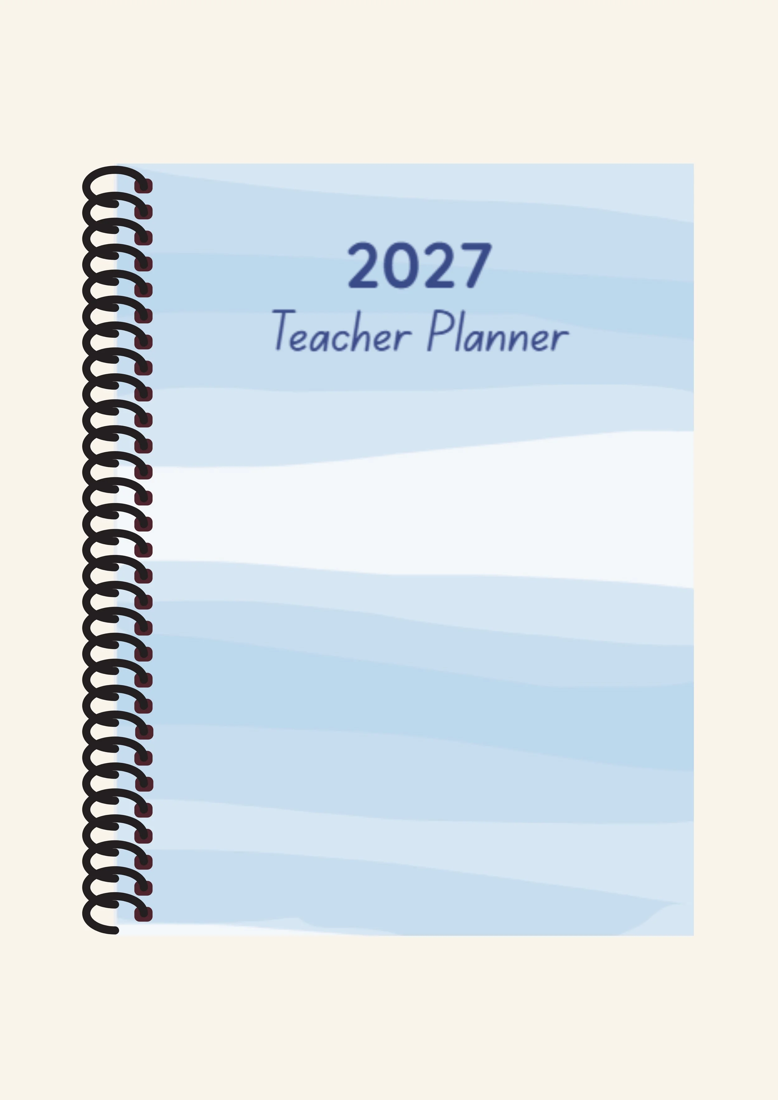 2027 Teacher Planner: Blue Skies