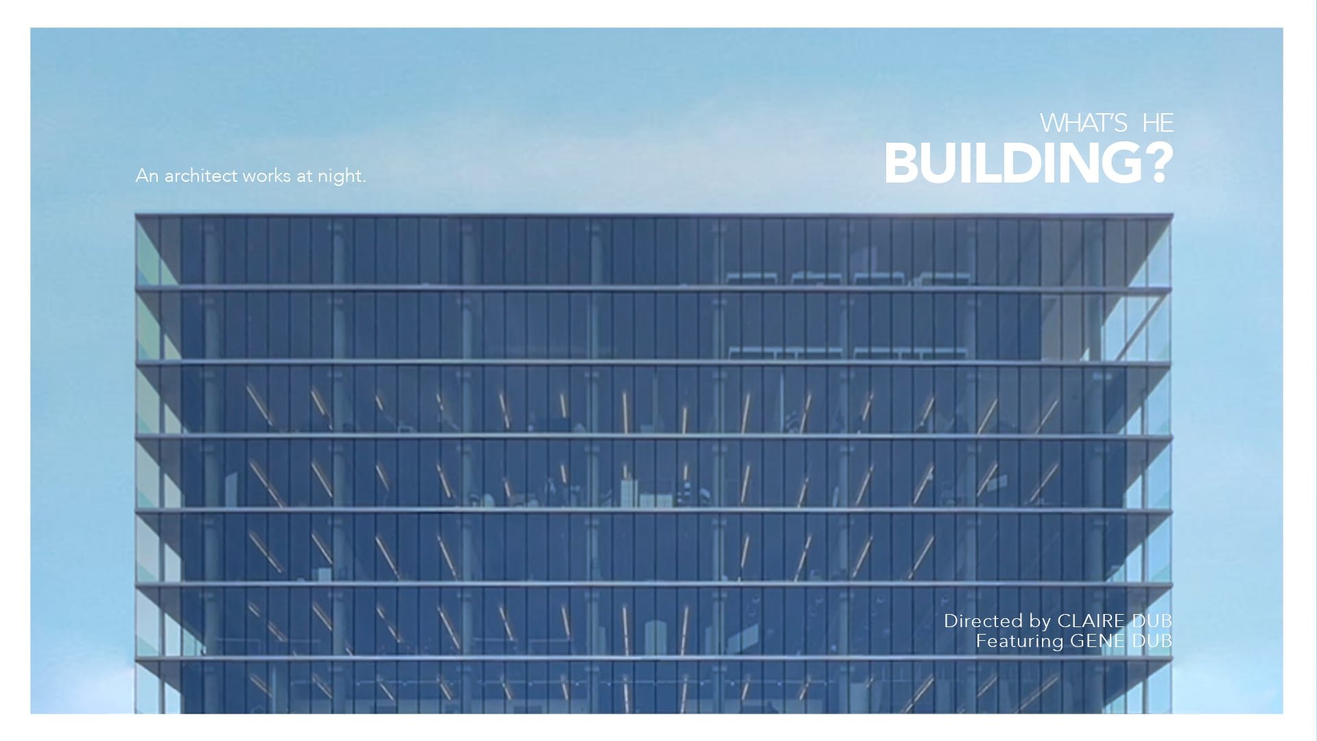 WHAT'S HE BUILDING? | An architect works alone in his office at night. (2 min)