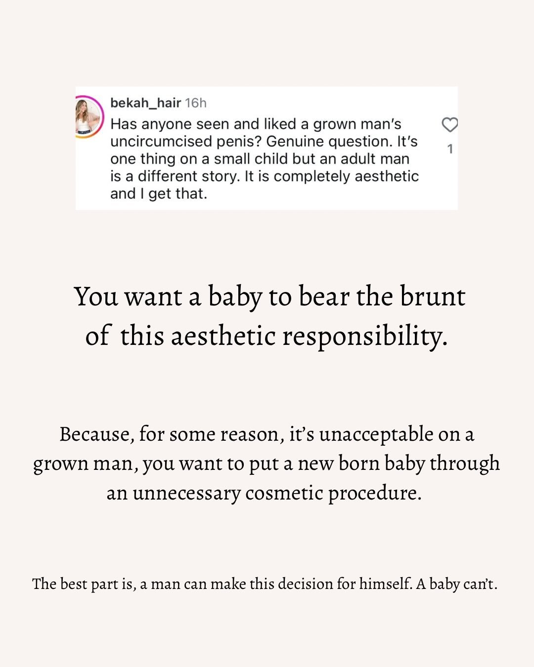 These are the conversations we need to be having.

Sure it&rsquo;s the parent&rsquo;s choice. And I love and support many families who choose differently than I do now.

But that doesn&rsquo;t mean I&rsquo;ll stop trying to show them this side. That 