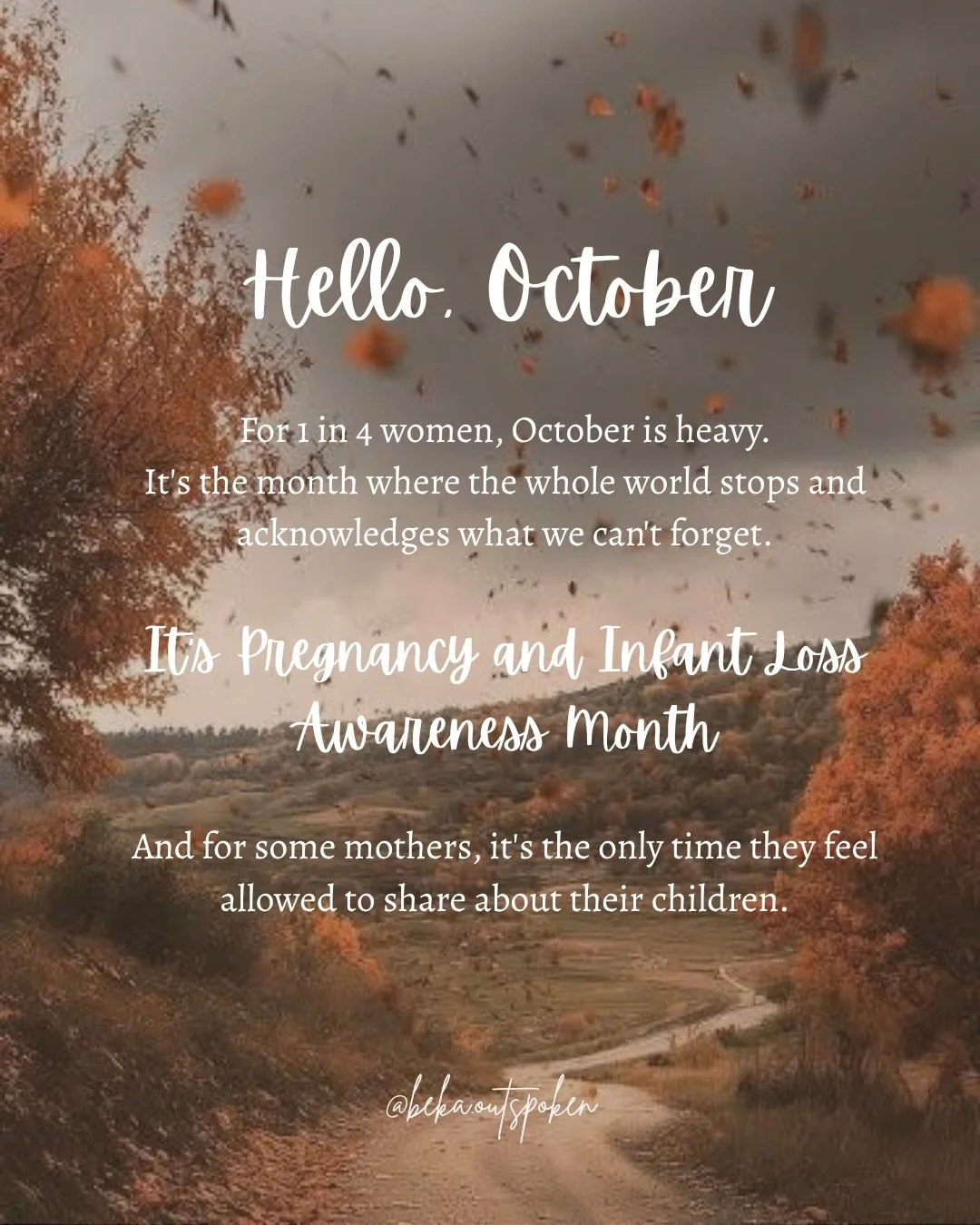 Let&rsquo;s usher in October gently.
.
.
.
#pailawarenessmonth #pailawareness #lifeafterpregnancyloss #pregnancylosssupport #grievingmother