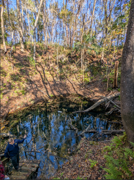 Picture of the top of Mill Creek Sink, courtesy of Chicks of the Woods on Instagram.