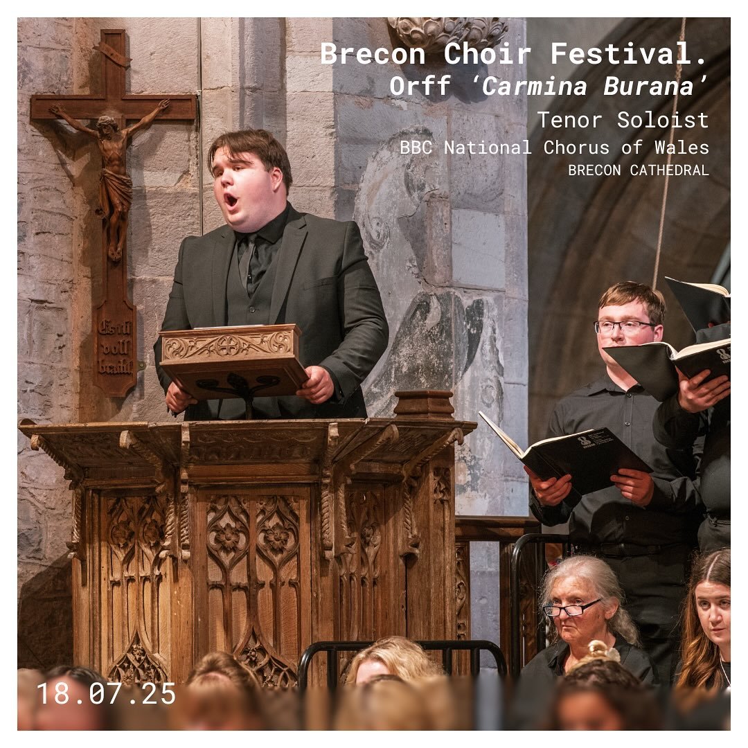 For the second of the two appearances at Brecon Choir Festival, I performed the Dying Swan from Carmina Burana. Conducted by Adrian Partington and with the stonking BBC National Chorus of Wales as well as some friends singing the other solos, it was 