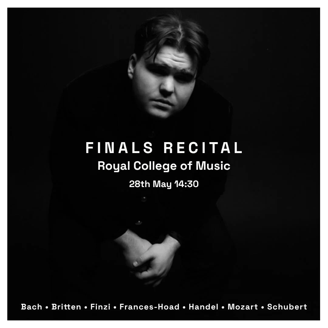 FINALS RECITAL &mdash; ROYAL COLLEGE OF MUSIC

Very much looking forward to my first-year Master&rsquo;s finals recital at the @rcmlondon .

West Parry Room, Royal College of Music
28 May 2026 &mdash; 14:30

The recital is open to anyone, and it woul