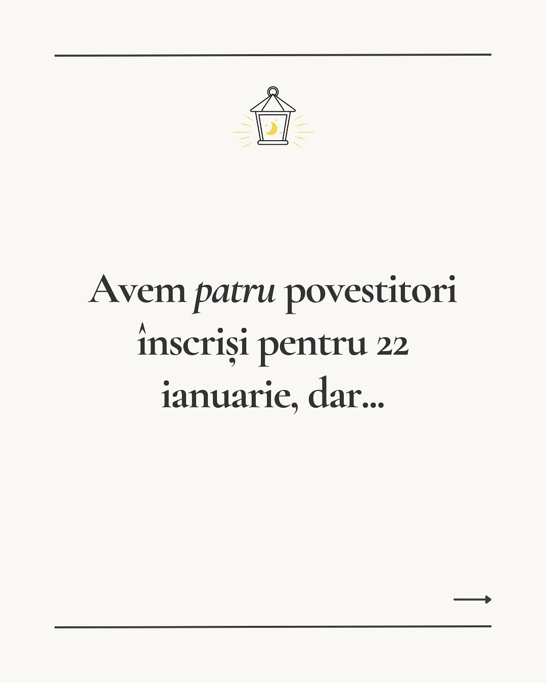 Seara de poveste fără public e ca o chitară fără corzi.
Haideti să umplem sala pe 22 ianuarie! Orice share e o notă muzicală &icirc;n plus &icirc;ntr-o liniște apăsătoare. Link la iaBilet găsiți &icirc;n bio. 

#searadepoveste #bucuresti