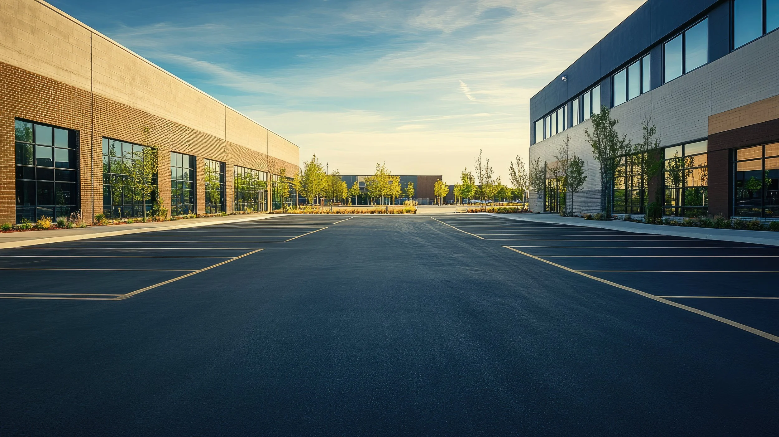 Retail parking lot maintenance