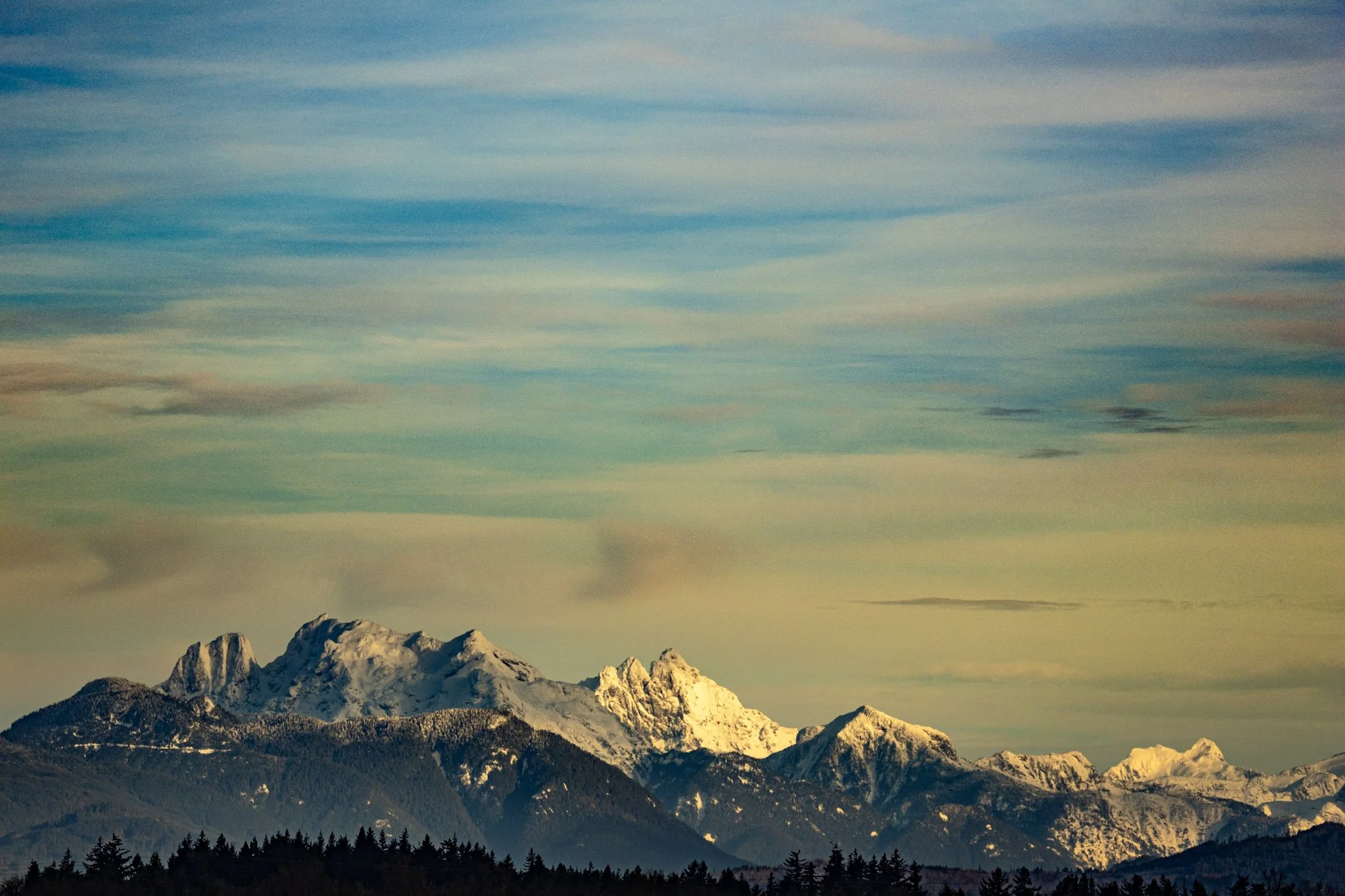 Canadian Rockies from the Nooksack River