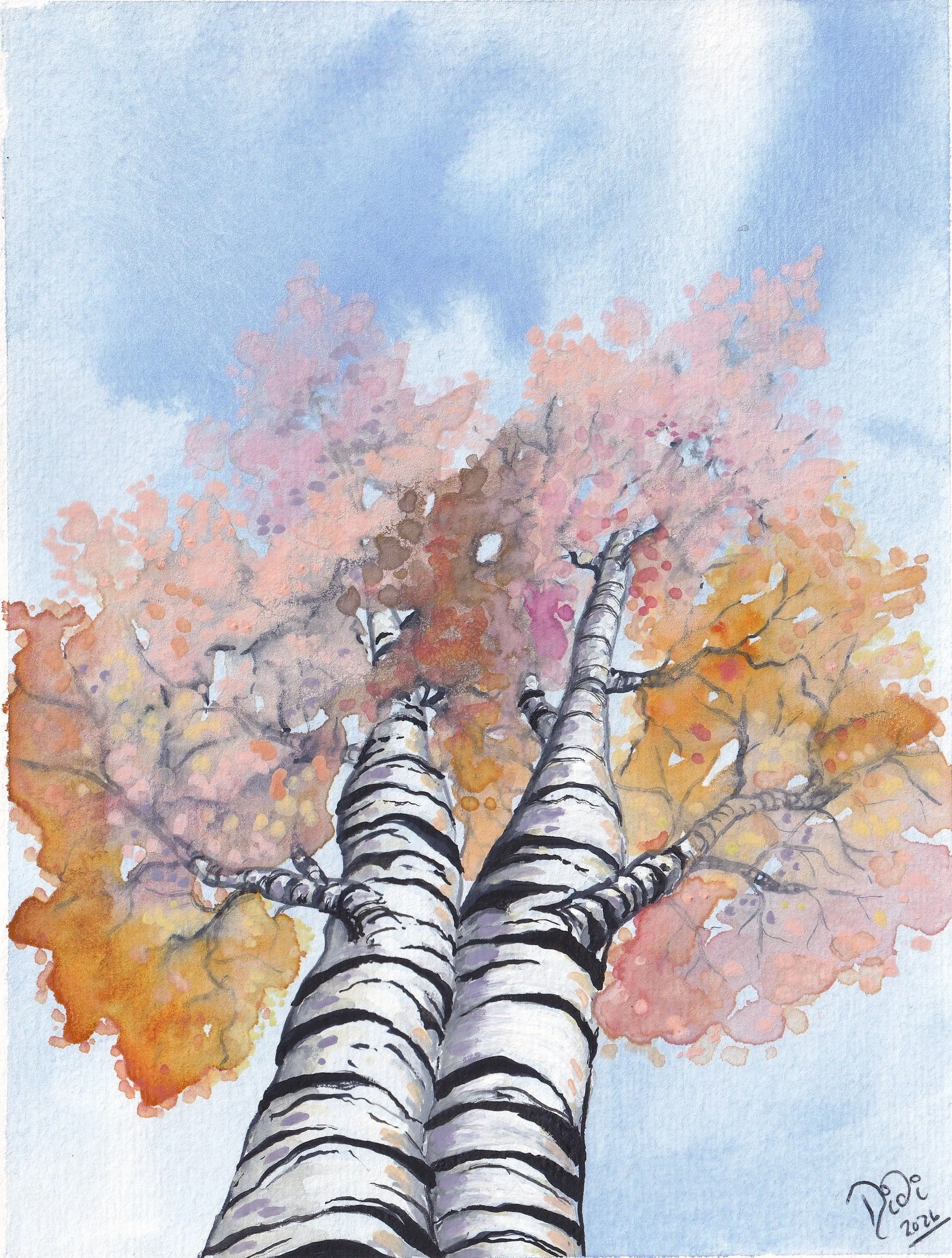 Another Two Birches in Spring in the Breeze.jpg
