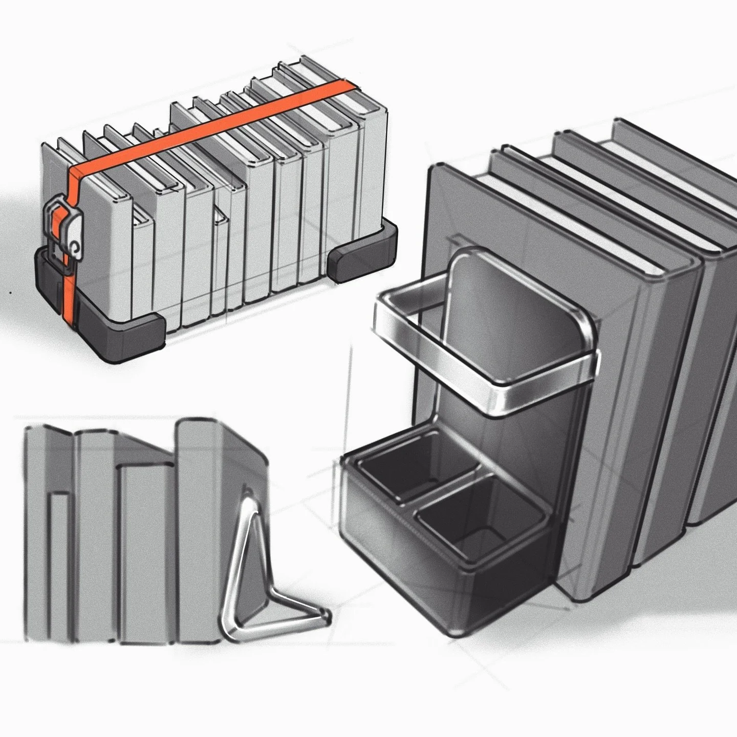 Day 6 : bookends, who needs em? Haven&rsquo;t touched a book since the 6th grade

#productober #productober2024 #inktober #sketching #idsketchweekly