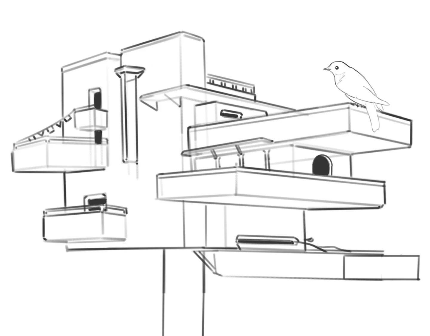 Day 2: falling water&hellip;..but for birds!

#productober #productober2024 #inktober #birdhouse #idsketch #artsy #artist #art #sketching