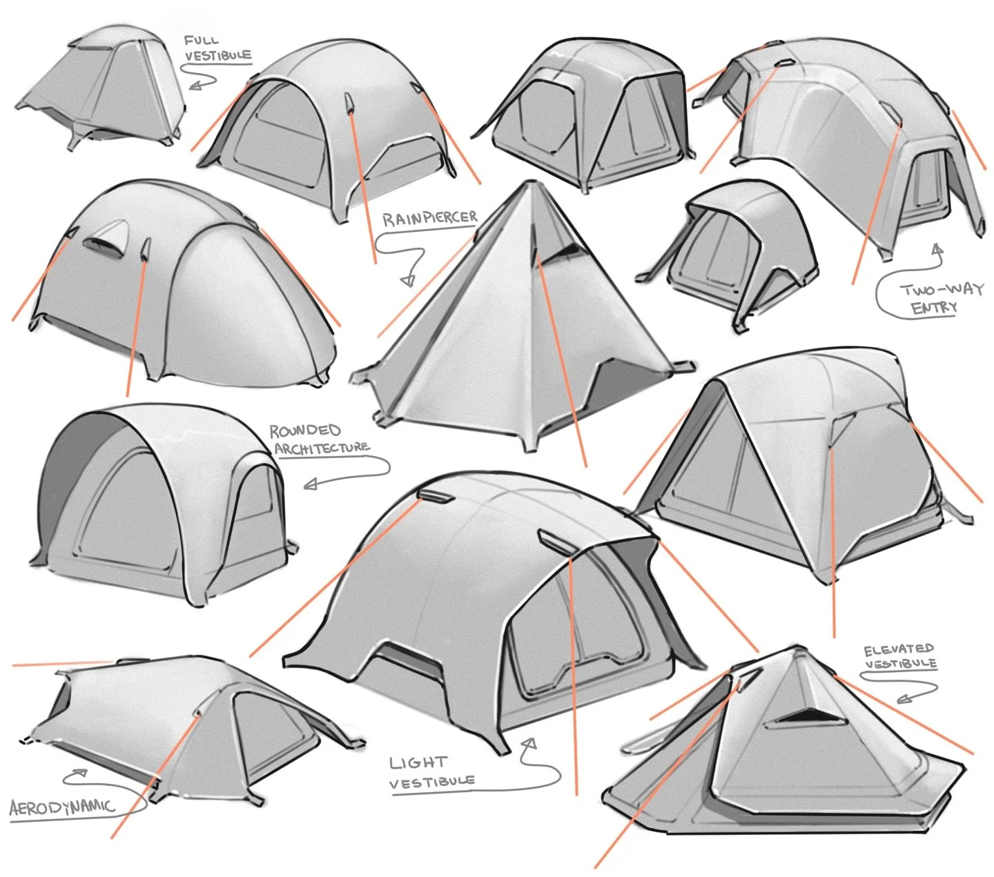 More tents

#industrialdesign #design #tent #camping #art #procreate #illustration #designsketch #designsketching