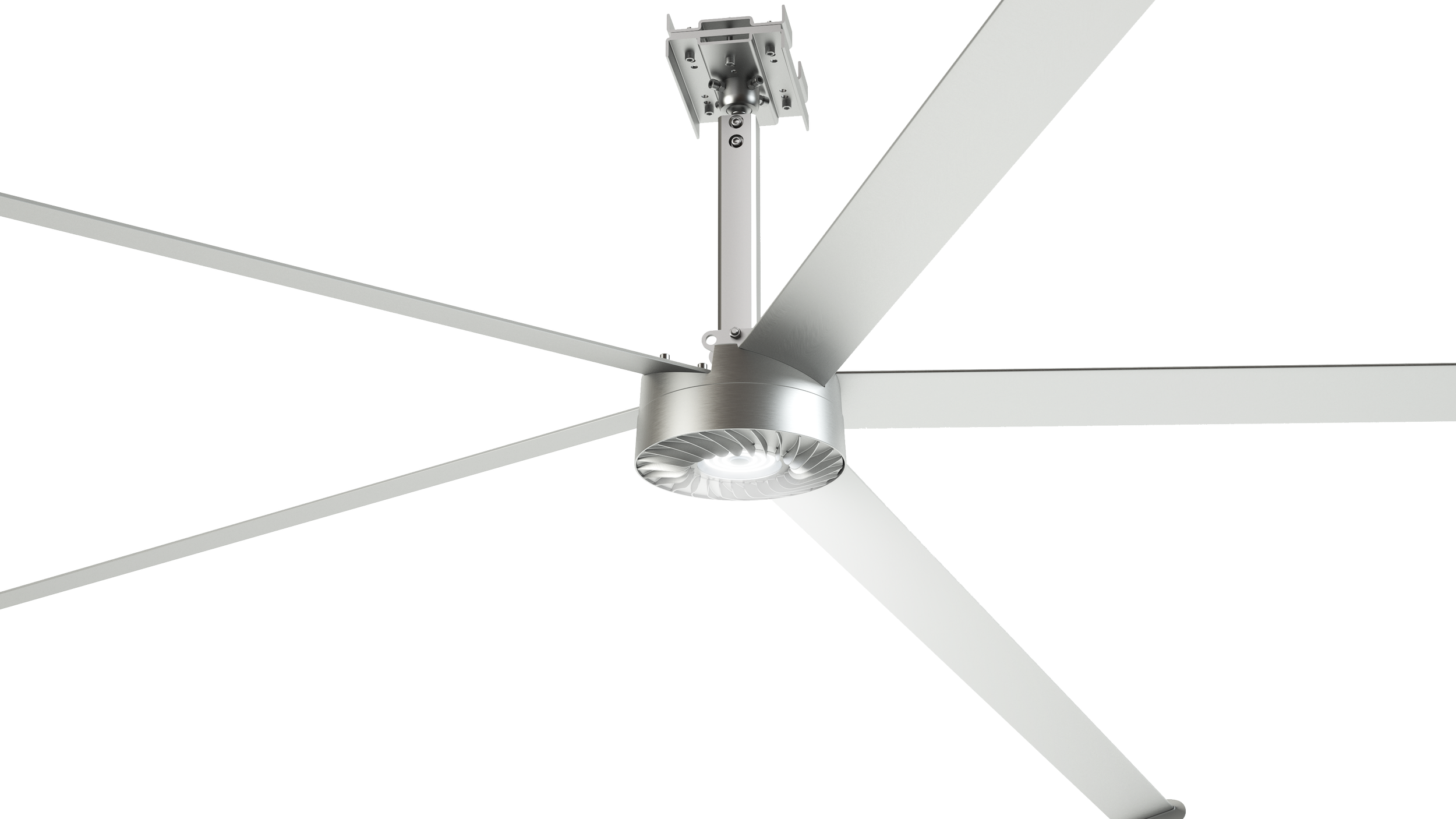 HVLS fan for climbing gym (Ventilateur HVLS pour salle d'escalade, HVLS-Ventilator für Kletterhalle)