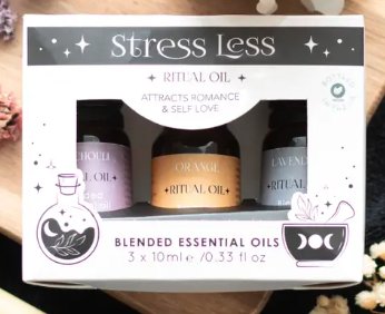 Set of 3 Stress Less Ritual Blended Essential Oils