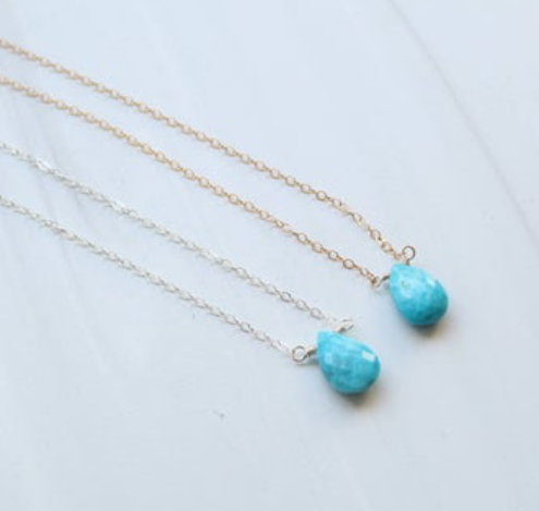 Turquoise Teardrop Necklace