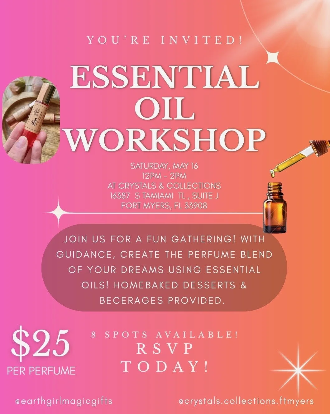 DIY Essential Oil Roll-On Class w/ Earth Girl Magic