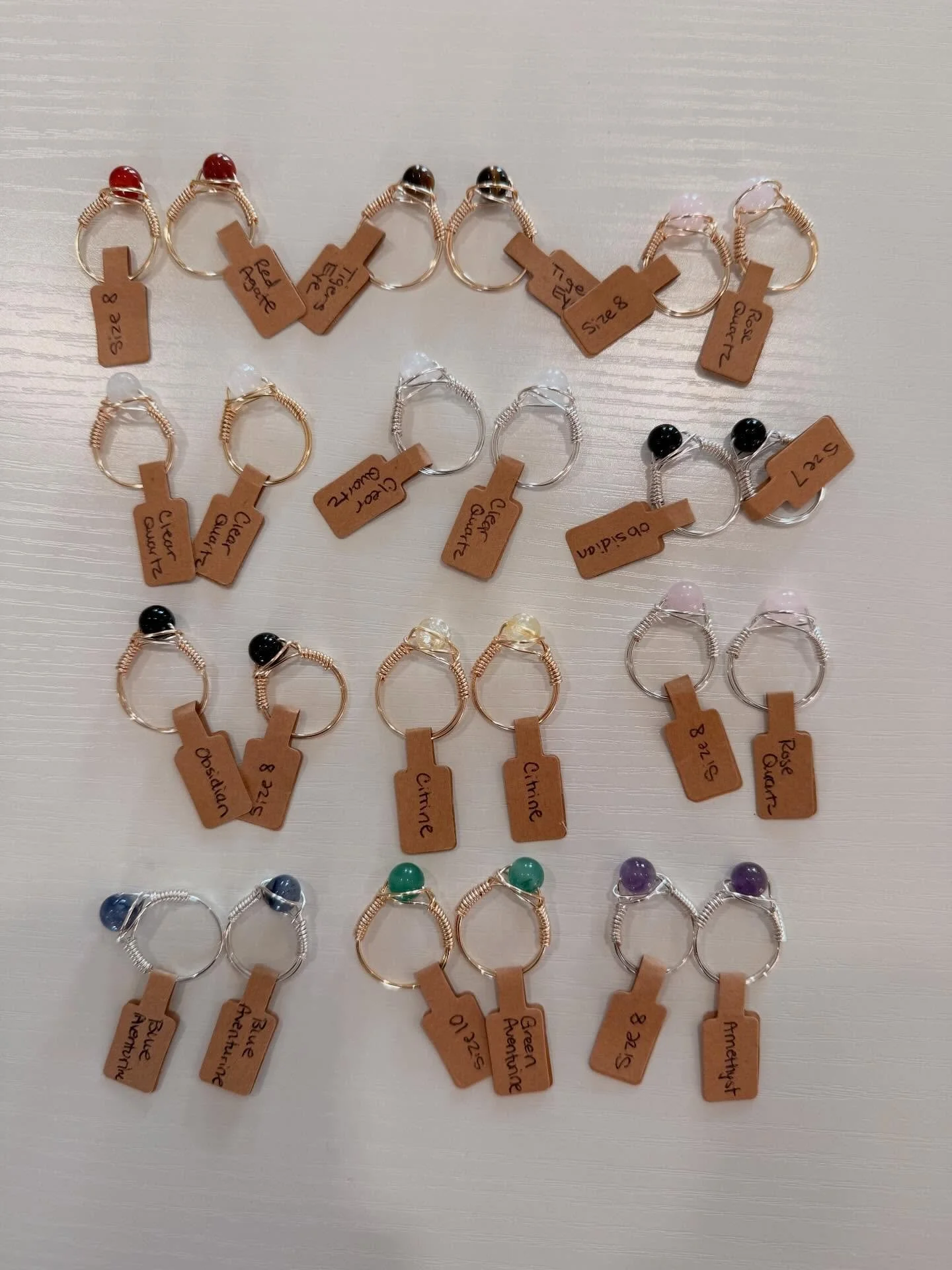 @earthgirlmagicgifts has restocked her wire wrapped, tarnish resistant rings!!✨ I absolutely love these simple, everyday wear pieces to add some extra vibes and color to your day 🤍