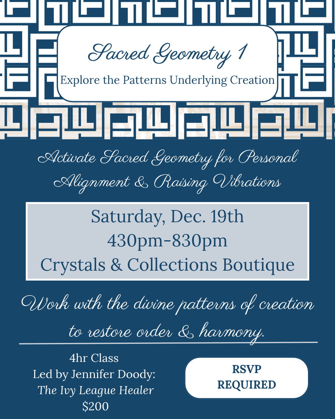 Sacred Geometry 1 Class