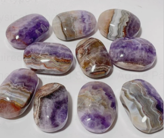 Amethyst Mixed Striped Agate Palmstone