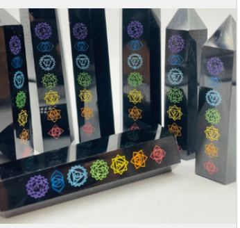 7 Chakra Obsidian Tower