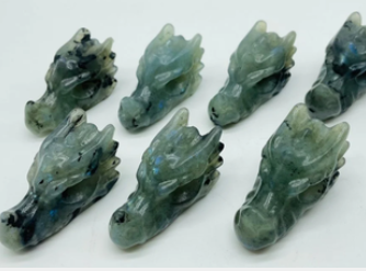Labradorite Dragon Head Carving