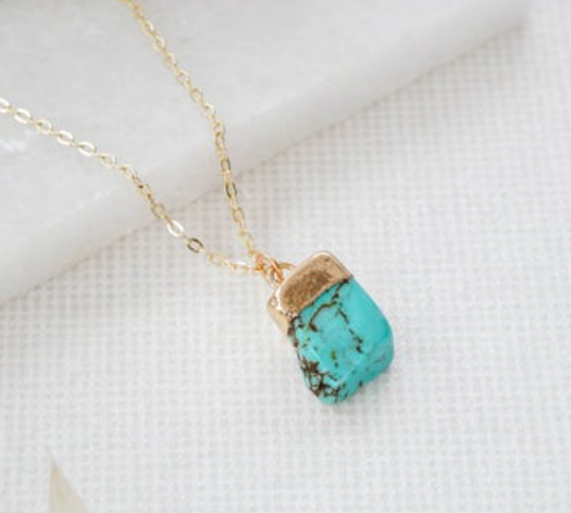 Turquoise Stone Pendant Necklace