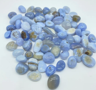 Blue Chalcedony Tumbled Stone