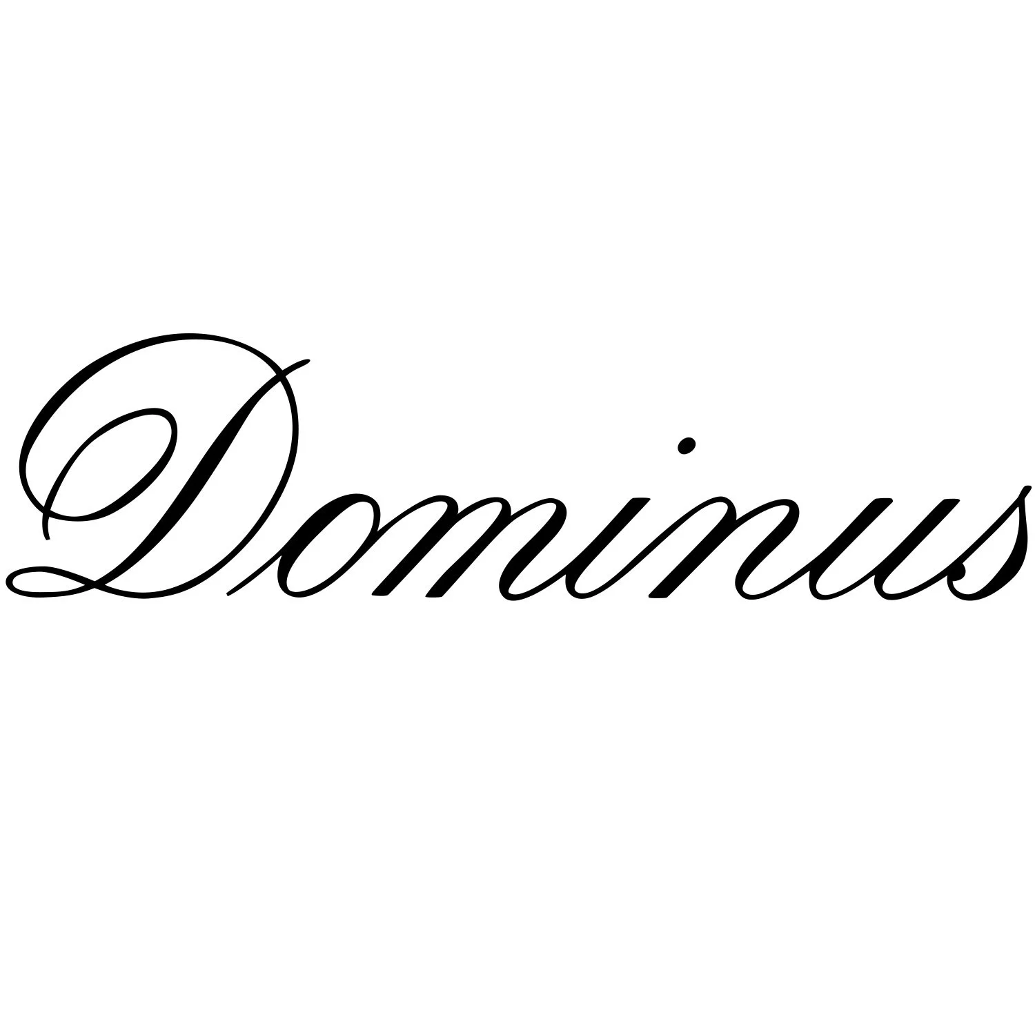 The word 'Dominus' written in elegant black cursive font on a white background.