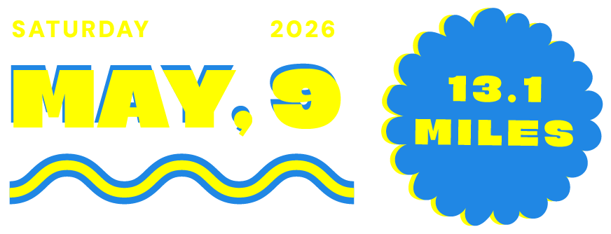 Text-based graphic showing May 9, 2026, Saturday with a distance of 13.1 miles.