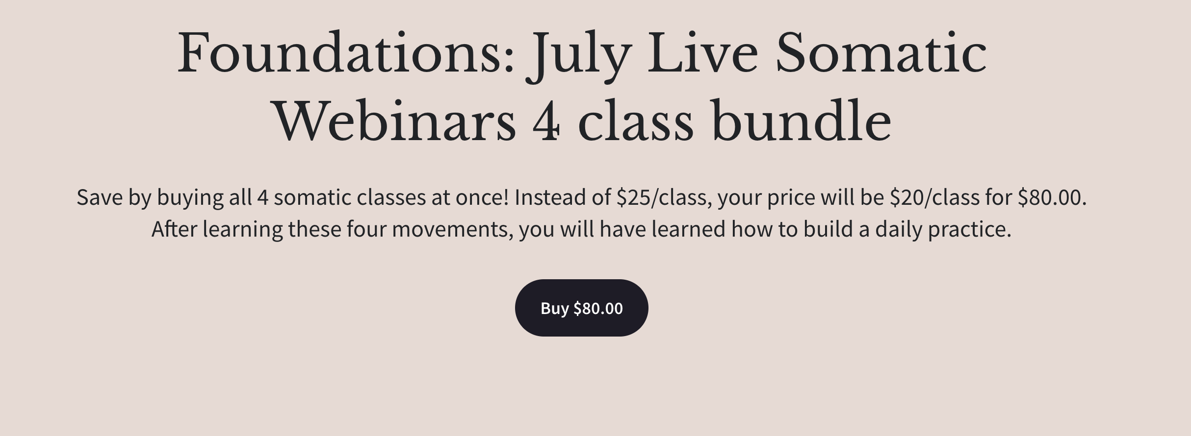 Live Somatic Webinar Bundle