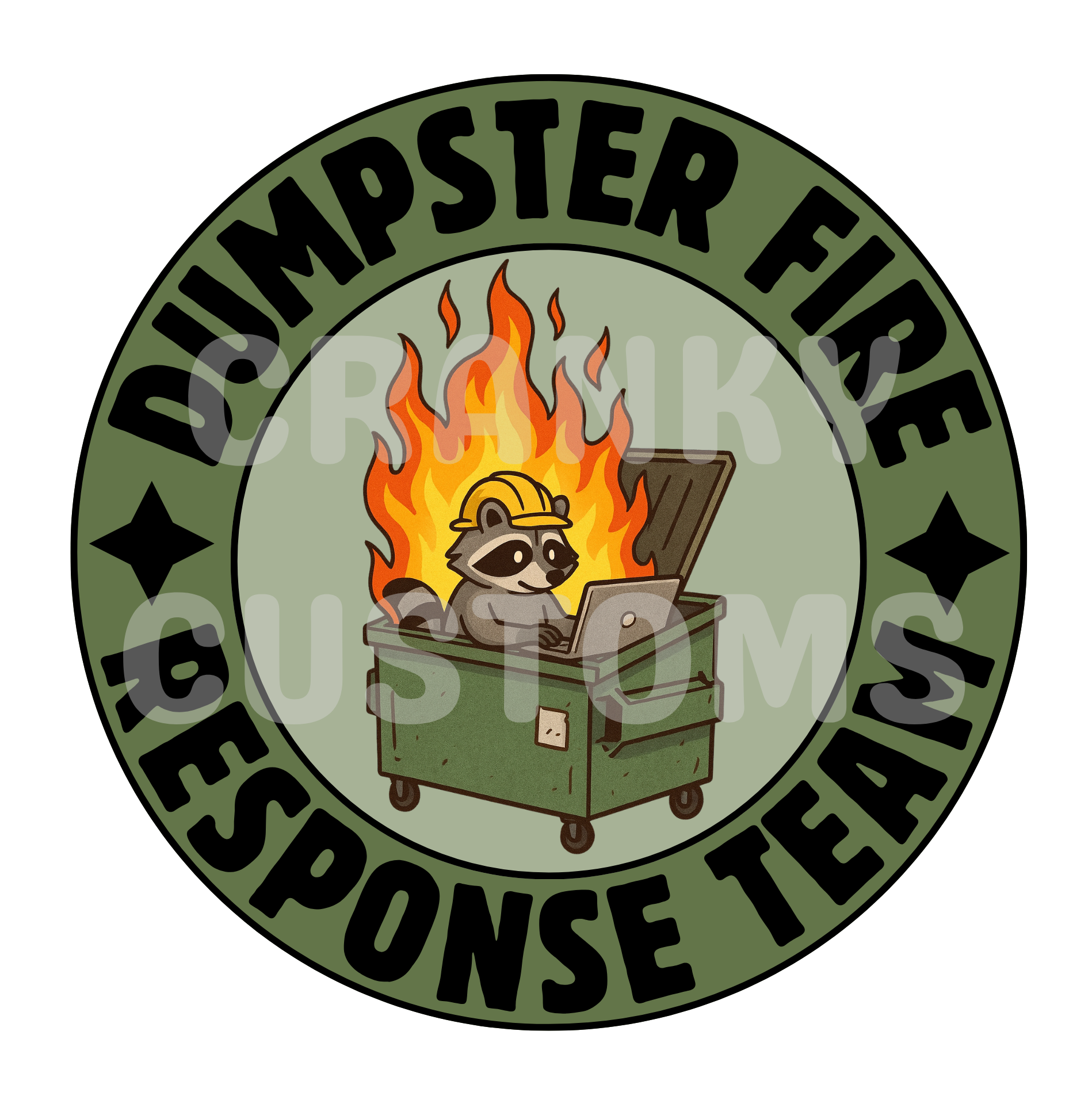 "Dumpster Fire Response Team" Crew Neck Sweater