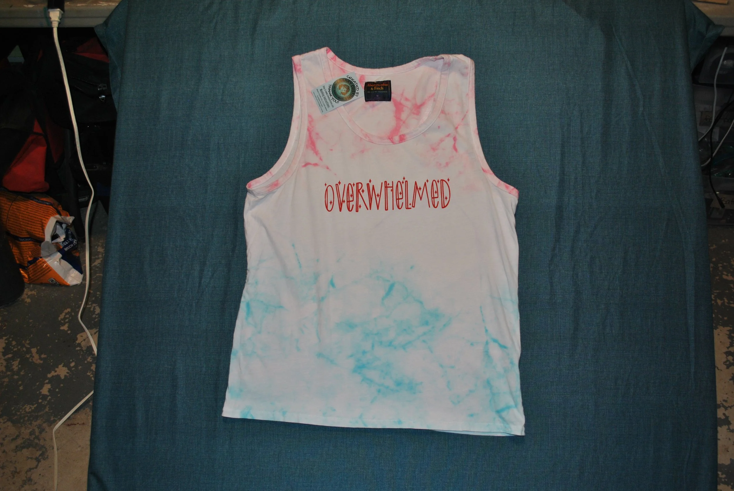 "Overwhelmed" Tie-Dye Tank - Size Men's MEDIUM