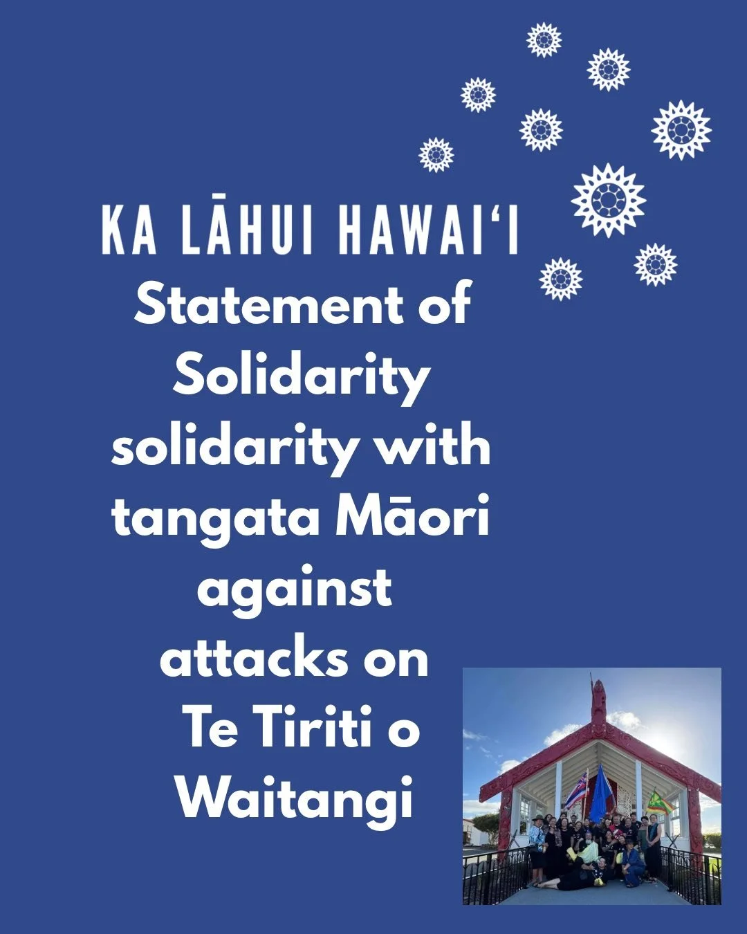Solidarity Statement with Tangata Māori
