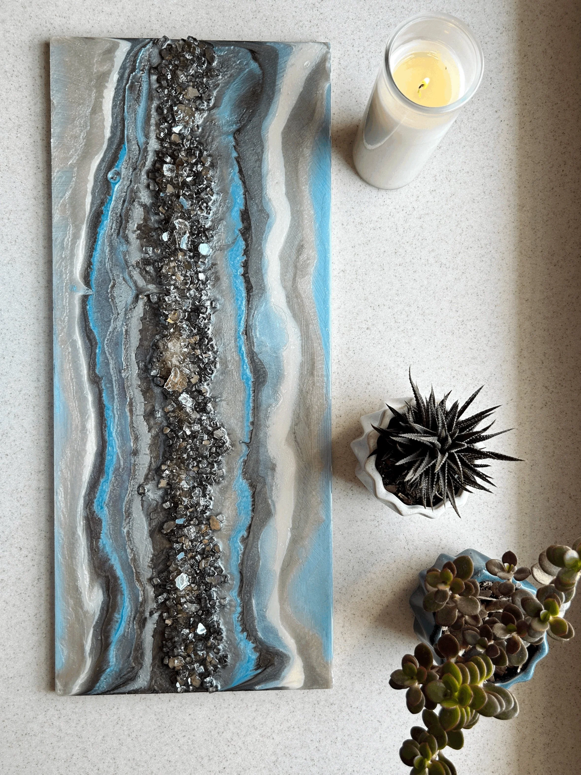 "Carbon Isthmus" geode art