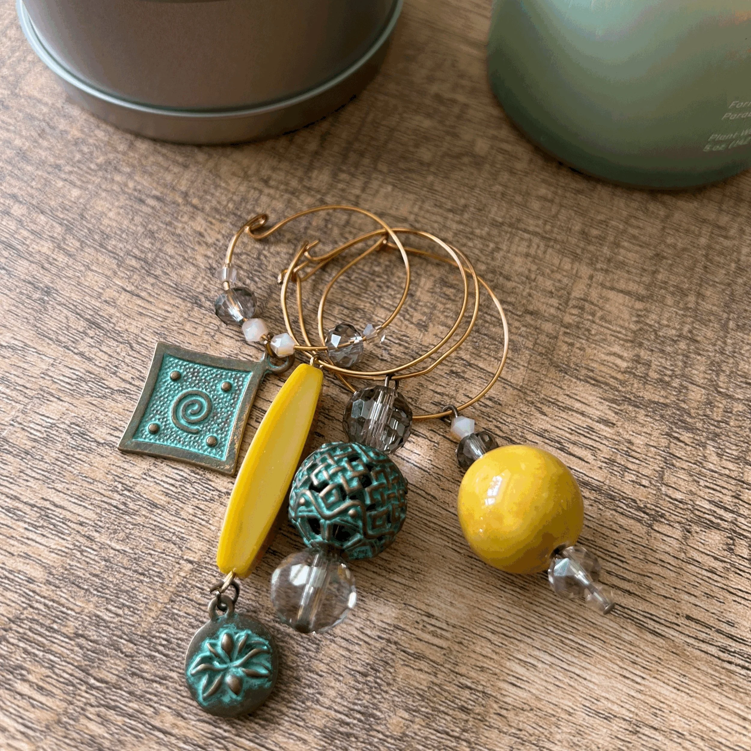 "Bold Bauble" wine charms