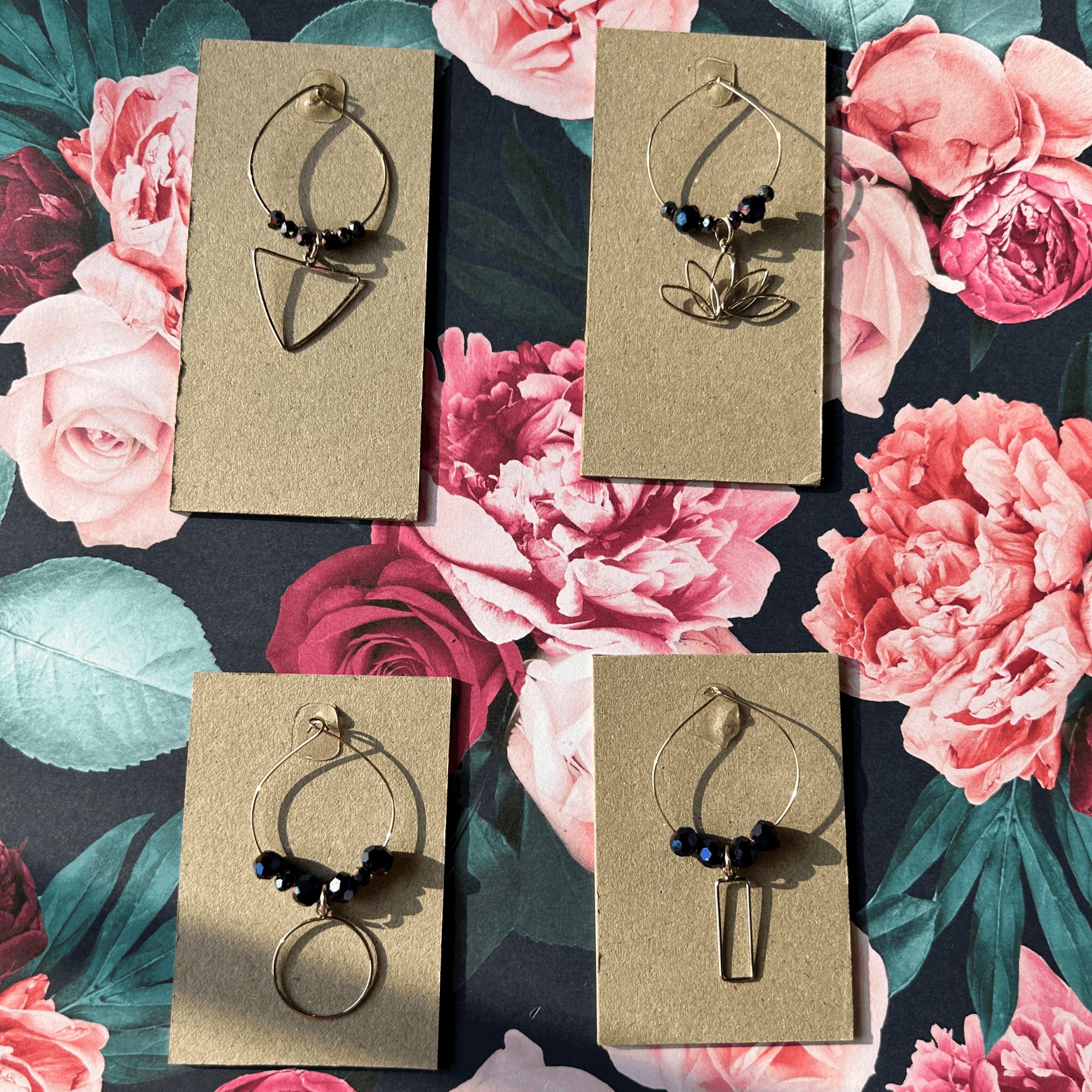 "Blue Geo" wine charms