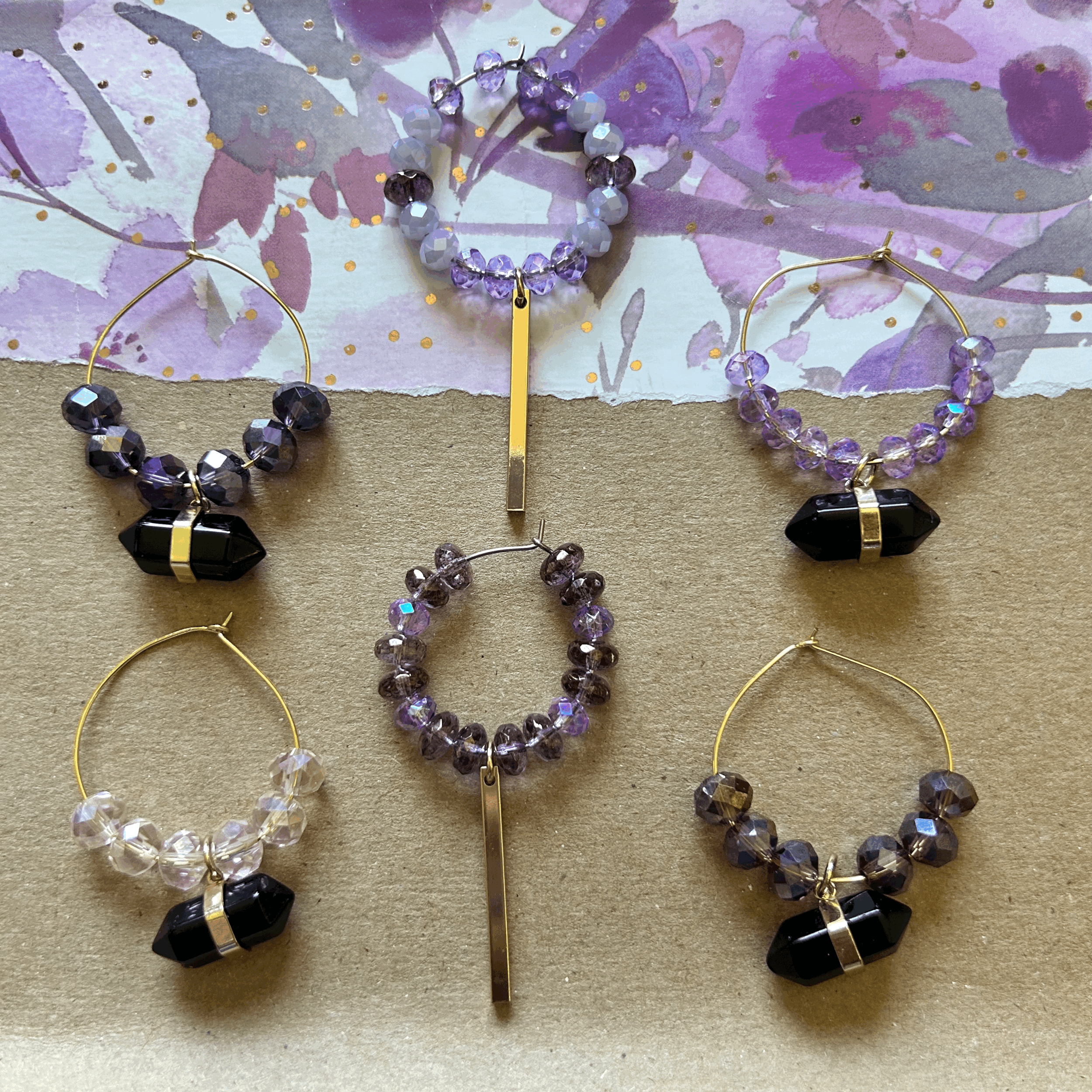 "Set the Bar" wine charms