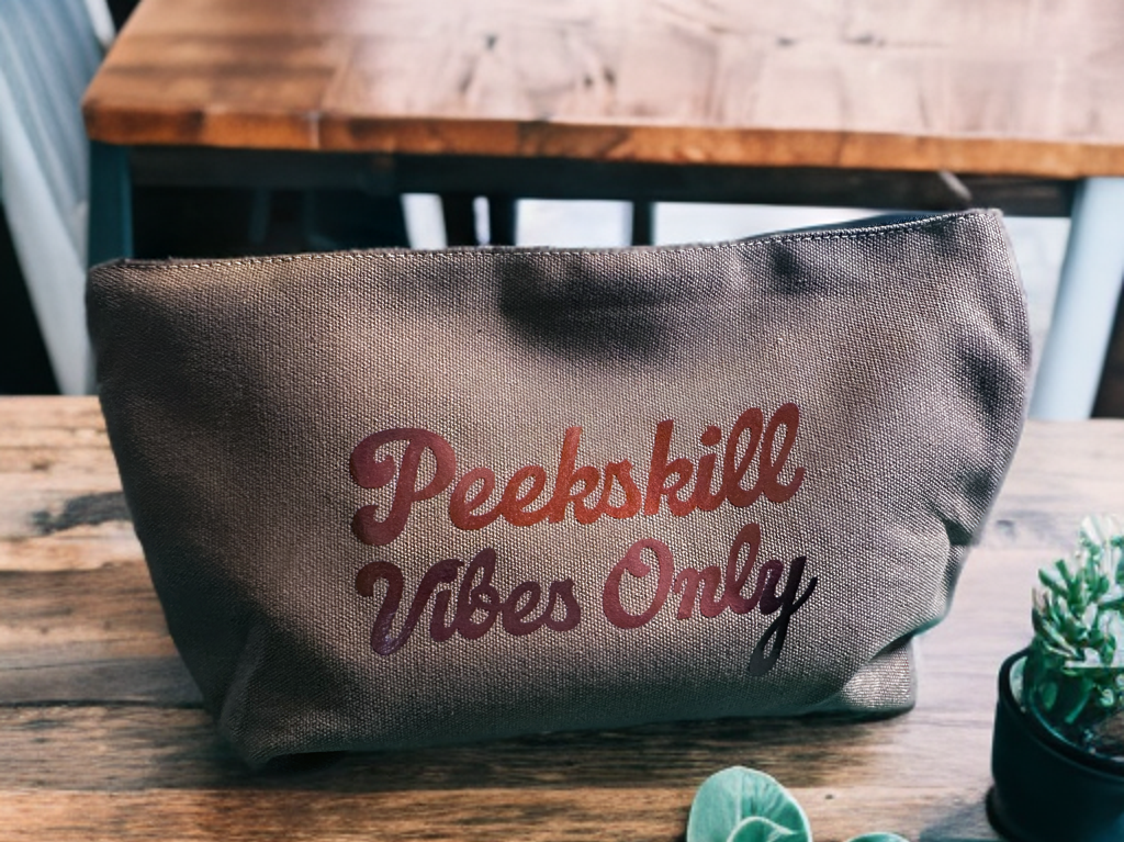 Peekskill Vibes Only Canvas Pouch — Local Vibes