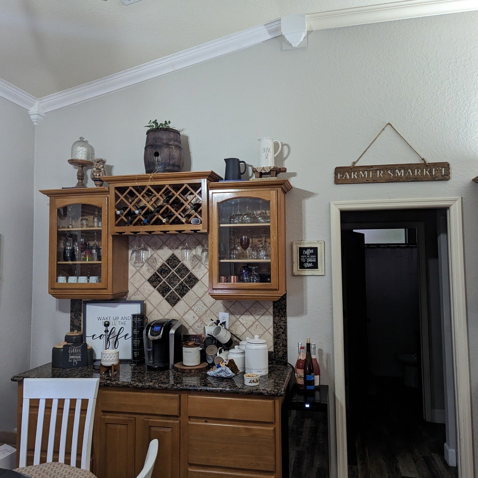 Before &amp; After of a project converting a wine bar into a bourbon bar. SK Glass can provide insight &amp; design tips to make something like this happen in your home.

Bourbon &gt; Wine.

#remodel #sarasotacounty #sarasotaflorida #antiquemirror #h