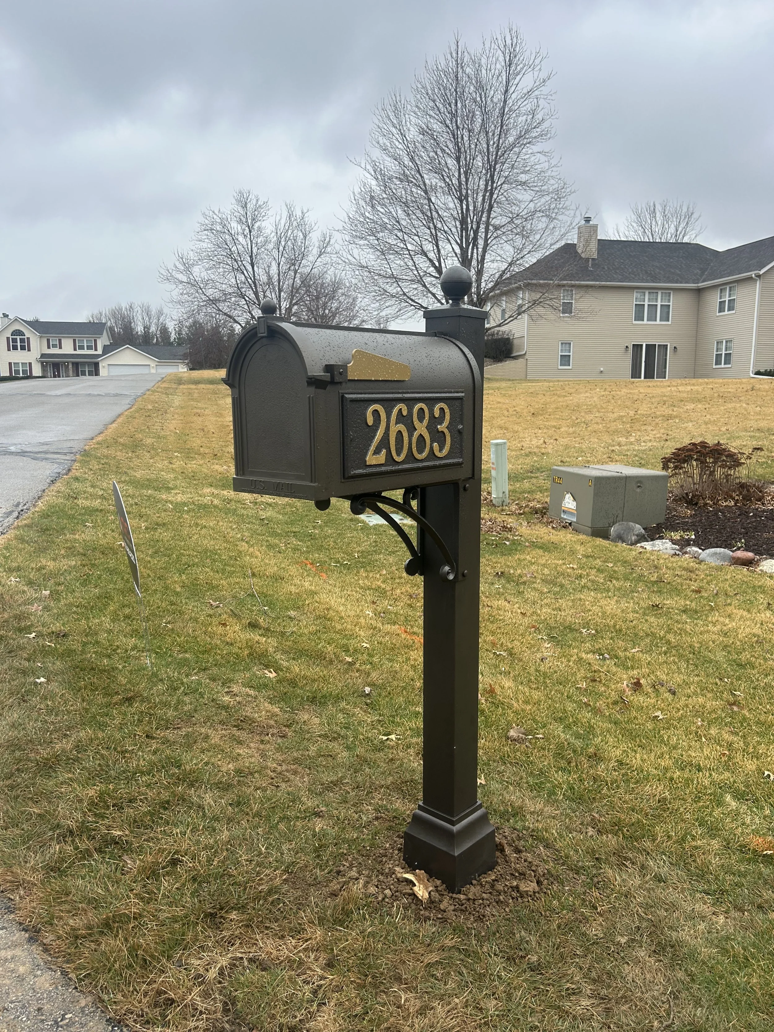 Mailbox replacement project in LeClaire Iowa