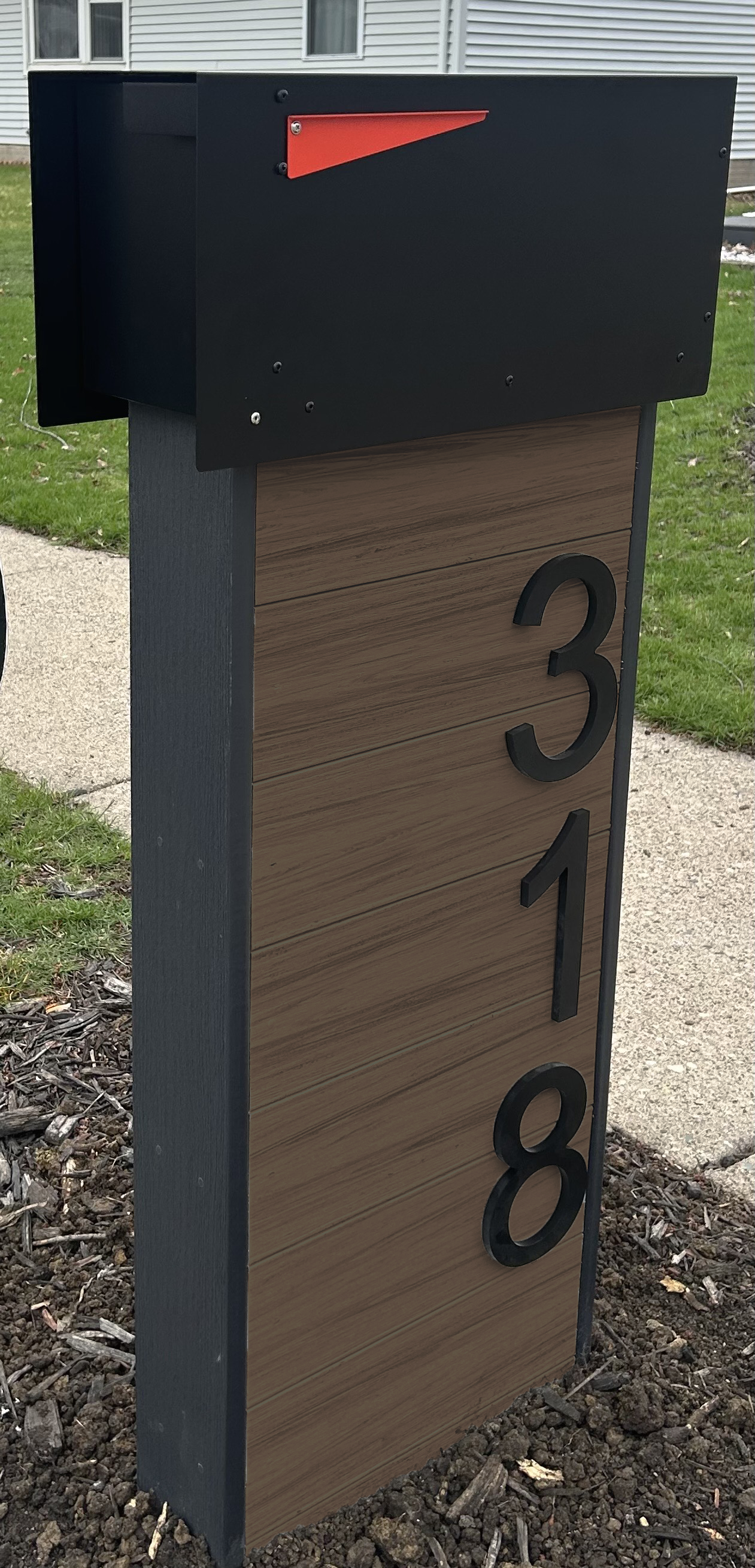 Custom mailbox installation in the Quad Cities by QC Mailbox Pro