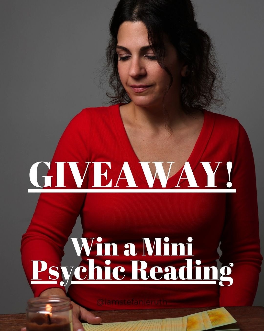 🎉48 hour PSYCHIC GIVEAWAY! 🎉

You have 48 hours to win a FREE 1-Question PSYCHIC Reading!

To enter:
1) FOLLOW ME @iamstefanieruth 
2) Comment your number!
3) Save this post!

I&rsquo;ll post the winner and the winning number in my story once the c
