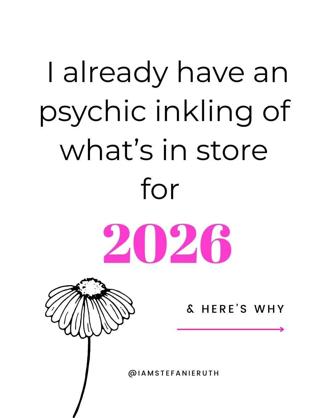 Spirit keeps coming through with messages for 2026 and I&rsquo;m loving them so far!

It&rsquo;s an energy of upleveling, growth, and movement so far that I keep feeling.

The messages are already making sense and 2026 hasn&rsquo;t even started yet.
