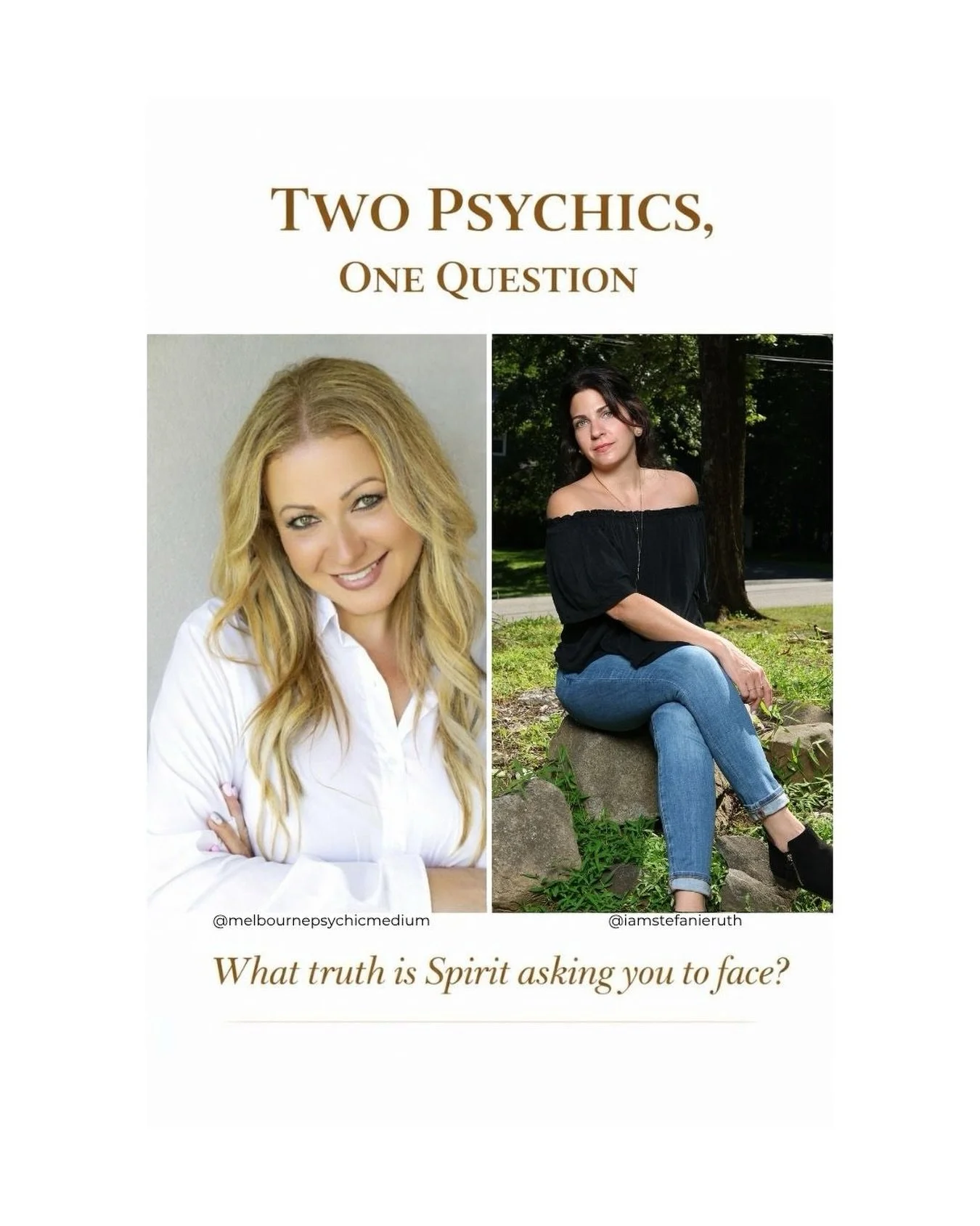 We&rsquo;re going LIVE together in a few days!🔮

We will intuitively choose some people during the IG live and relay a combined, co-channeled message that your soul needs to hear.

There&rsquo;s always something magical that happens when we read tog