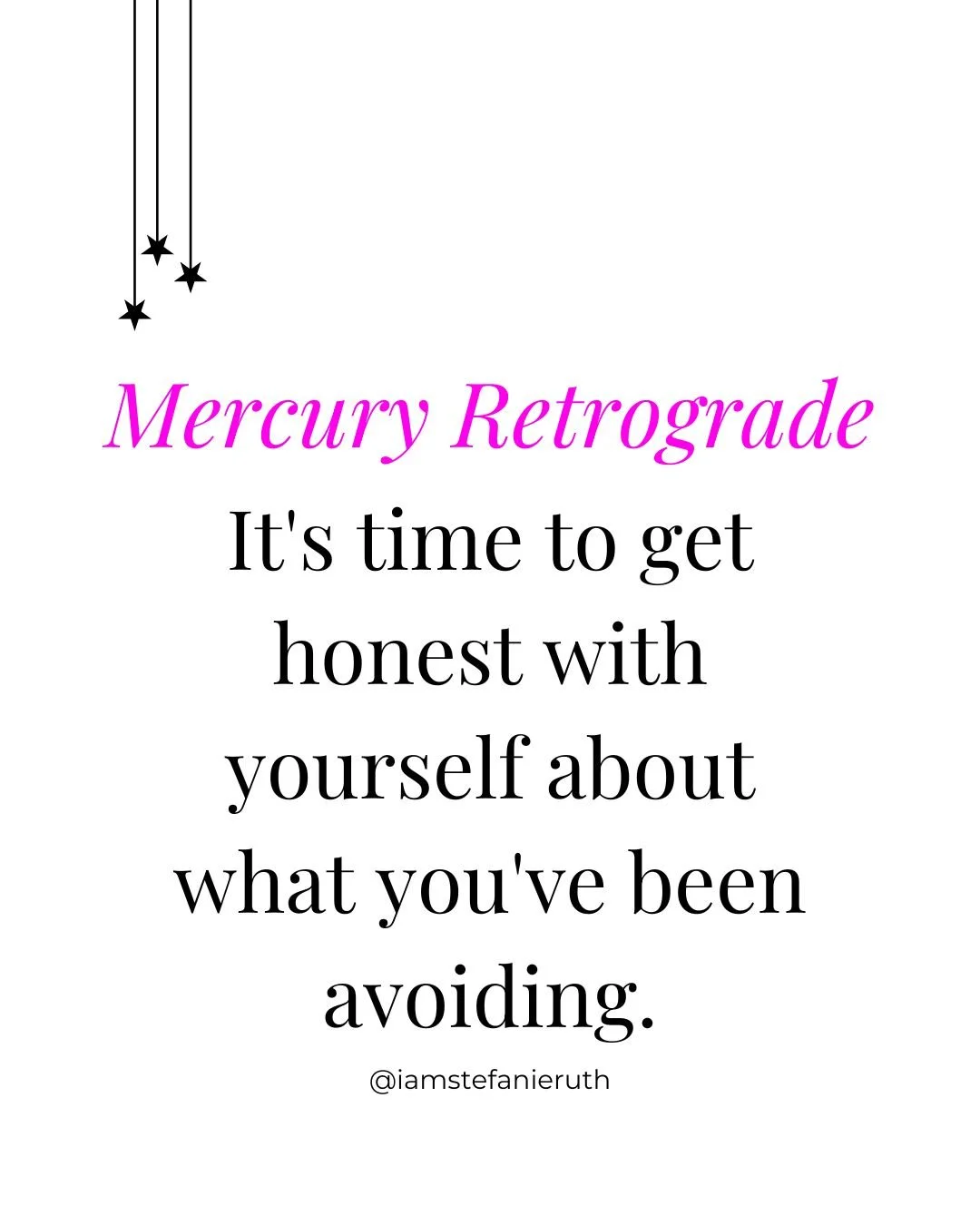 This happened yesterday, but I wanted to get out the sun transit first! Which Mercury Retrograde slide resonates most with you?

Send it to your bestie. Save it for later. Follow @iamstefanieruth for more.

#mercuryretrograde #shadowhealing #energyhe
