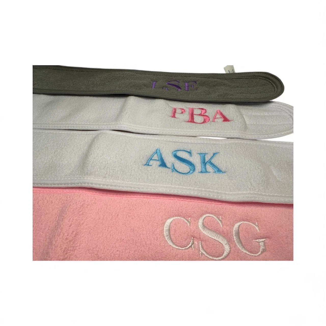 Monogrammed Spa Velcro Headband