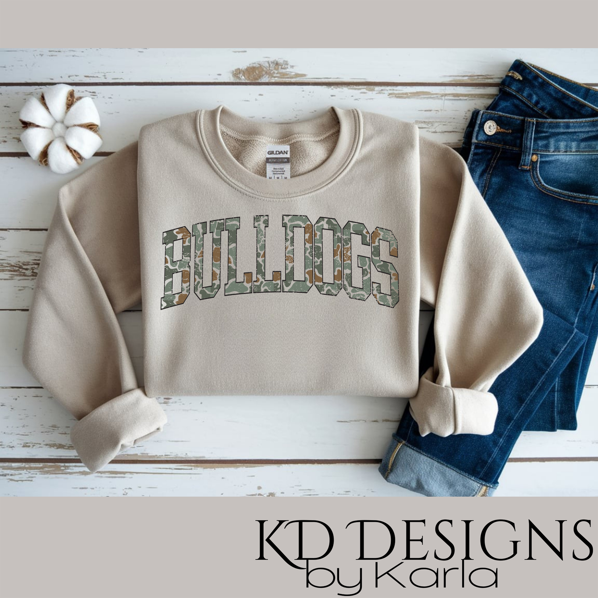 Camo Bulldogs Sweatshirt