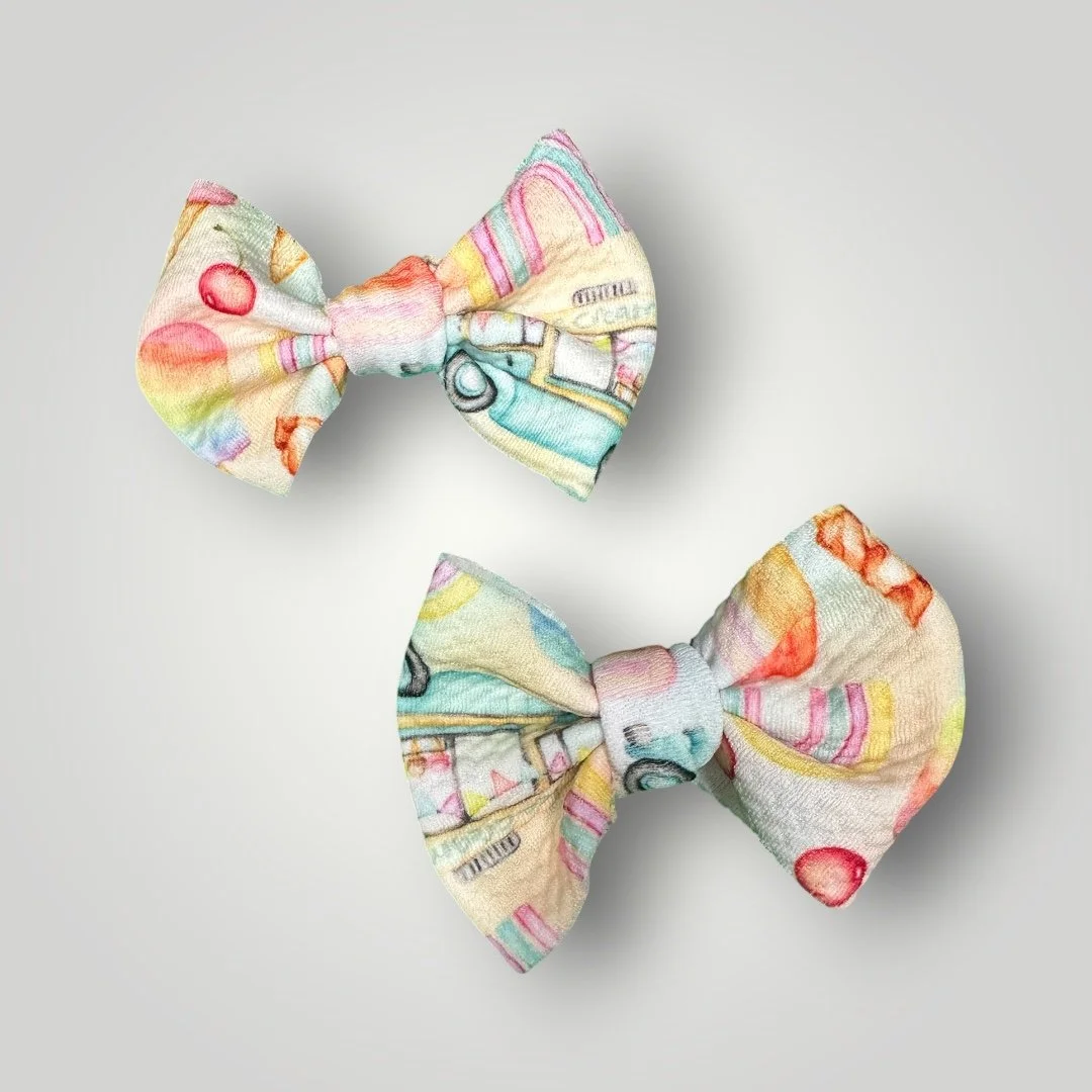 Little Piggies Ice Cream Truck Pig Tail Bows