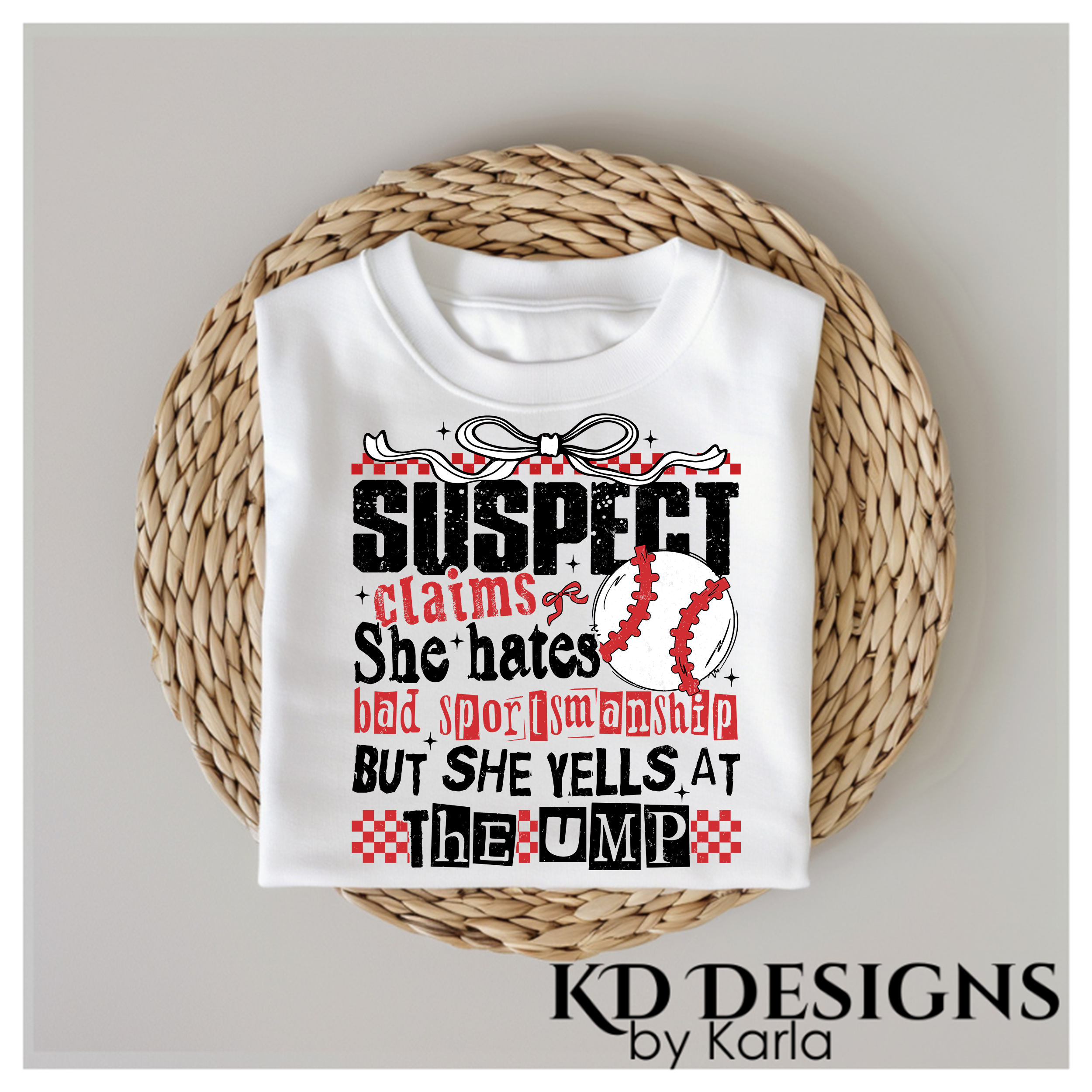 'Suspect Claims' Funny Baseball T-Shirt